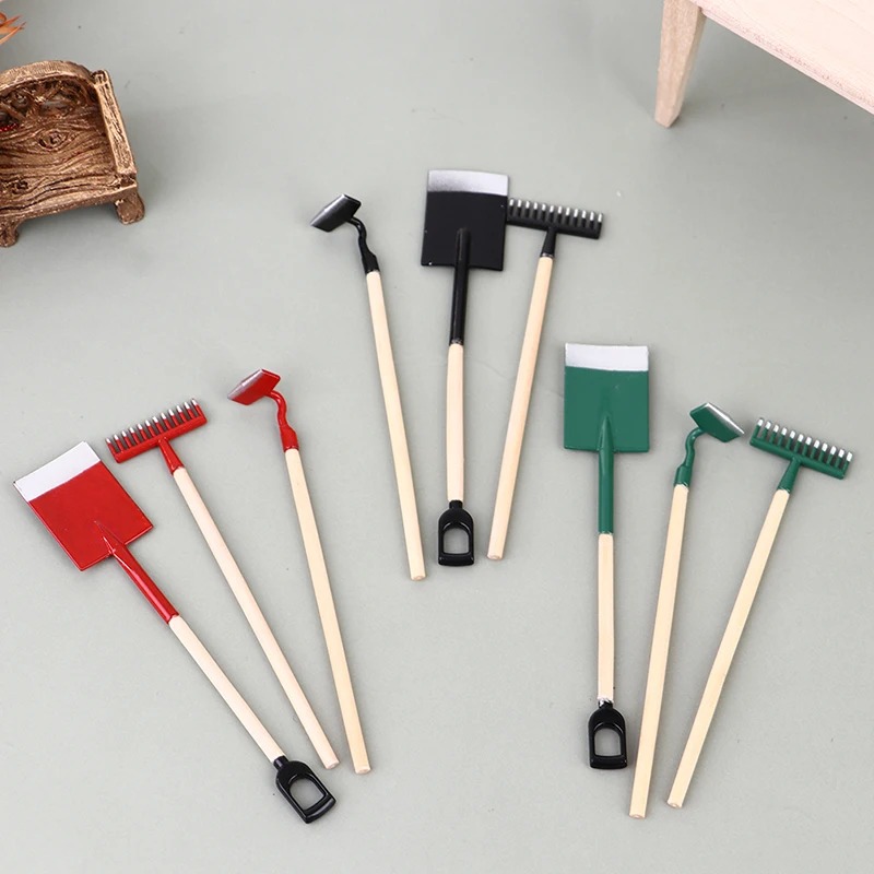 Gardening Tools - 3Pcs 1:12 Dollhouse Miniatures Gardening Shovel