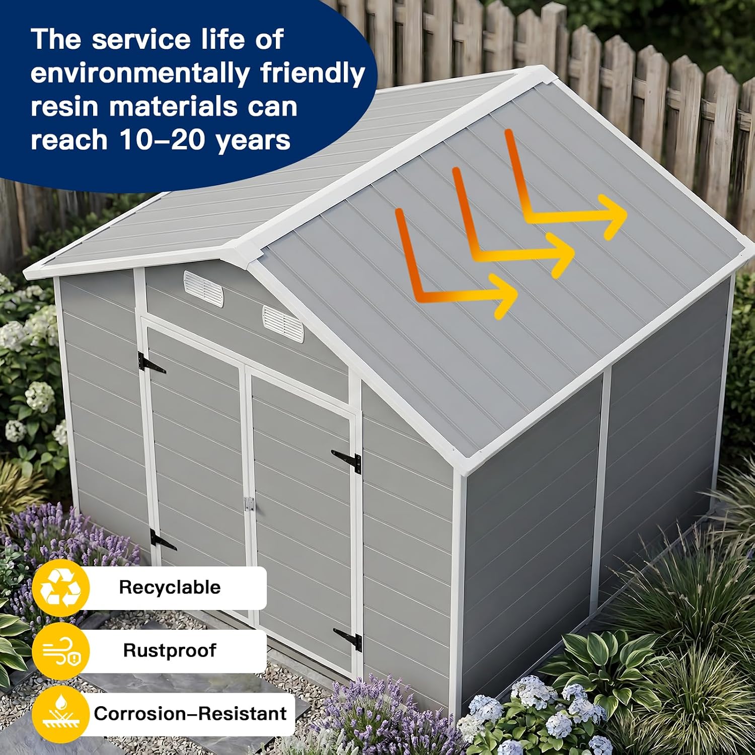 8x6 FT Outdoor Storage Shed wi - đánh giá và giá Gardening Tools