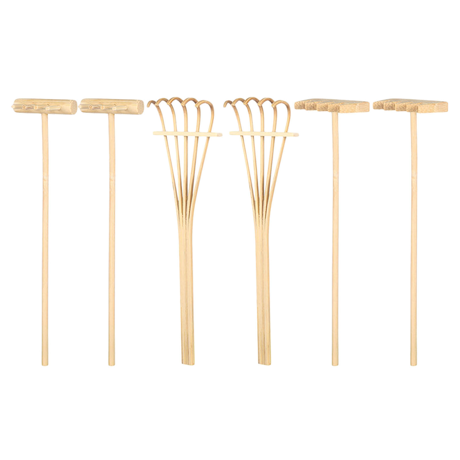 6Pcs Mini Sand Rake Set Bamboo - đánh giá và giá Gardening Tools And Accessories
