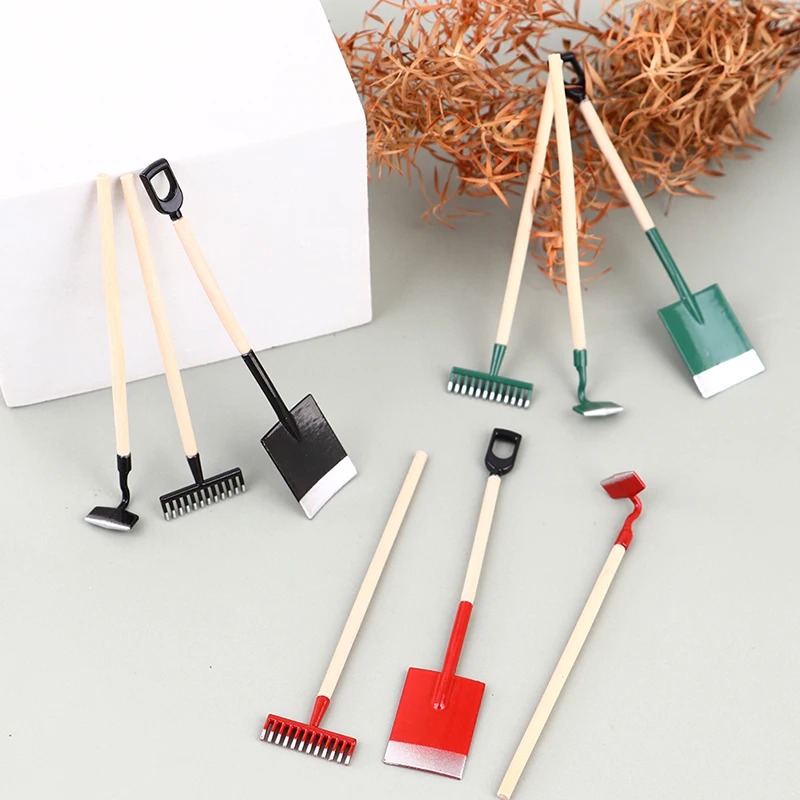 3Pcs 1:12 Dollhouse Miniatures - đánh giá và giá Gardening Tools