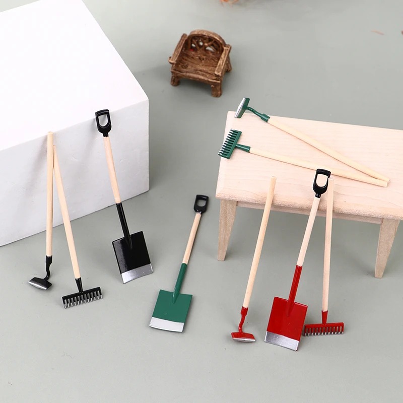 3Pcs 1:12 Dollhouse Miniatures - đánh giá và giá Gardening Tools